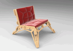 Laser Cut Single Kids Seater Chair DXF File