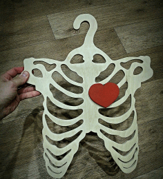 Laser Cut Skeleton Hanger Clothes Hanger CDR File