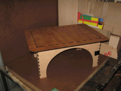 Laser Cut Small Crenellated Table CDR Vectors File