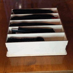Laser Cut Socks Storage Organizer Box Vector File