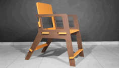 Laser Cut Study Wooden Chair Item DXF File