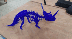 Laser Cut Styracosaurus Wooden 3D Puzzle Pattern 3mm Free Vector DXF File