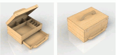 Laser Cut Template Drawer Box DXF File
