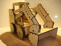 Laser Cut Toy Gift Bobcat Skid Steer Loader Free CDR Vectors File