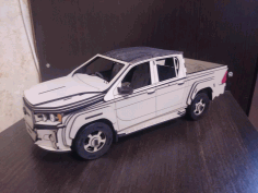 Laser Cut Toyota Hilux 3D Cutting Hdf 2 5mm Free CDR Vectors File