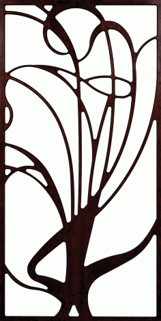 Laser Cut Unframed Grille Tree Pattern 300 V138 DXF Vectors File