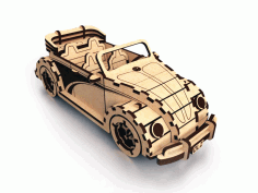 Laser Cut Volkswagen Fusca Beetle Convertible 3D Puzzle Free DXF Vectors File
