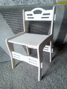 Laser Cut White Baby Chair DXF File