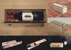 Laser Cut Wine Box Free Download DXF File