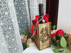 Laser Cut Womens Day Wine Box 3mm CDR File