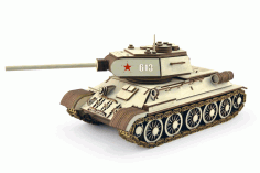 Laser Cut Wooden 3D Puzzle Tank Drawing CDR Vectors File