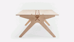 Laser Cut Wooden Bench Furniture Template DXF File