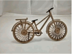 Laser Cut Wooden Bicycle Free DXF File