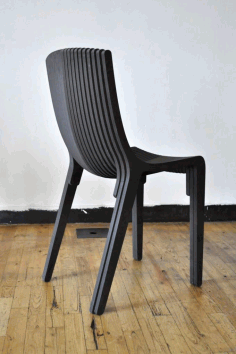 Laser Cut Wooden Black Layer Chair DXF File