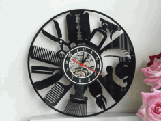 Laser Cut Wooden Board Clock DXF File
