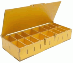Laser Cut Wooden Box Layout, Wooden Storage Box Vector File