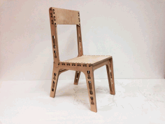 Laser Cut Wooden Craft Chair DXF File