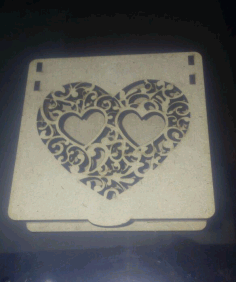 Laser Cut Wooden Gift Box 80x80mm DXF File