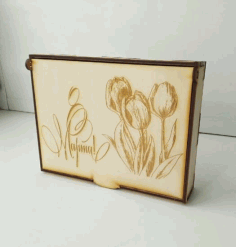 Laser Cut Wooden Gift Box, Laser Cut Storage Box Free Vector File