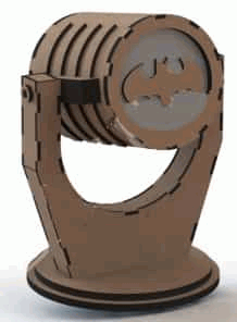 Laser Cut Wooden Lamp Batman, Wooden Lamp Design for Room Vector File