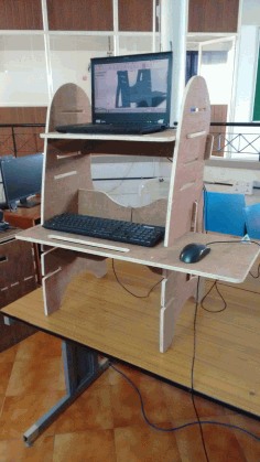 Laser Cut Wooden Laptop Table DXF File