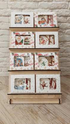 Laser Cut Wooden Long Photo Frame set Free Vector CDR File