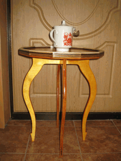 Laser Cut Wooden Mini Table DXF File