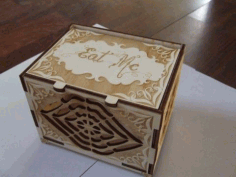 Laser Cut Wooden Mini Treasure Box CDR Vectors File