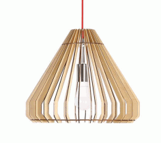 Laser Cut Wooden Pendant 3D Puzzle Lamp CDR Vectors File