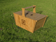 Laser Cut Wooden Picnic Basket, Wooden Storage Box, Wooden Storage Box Vector File
