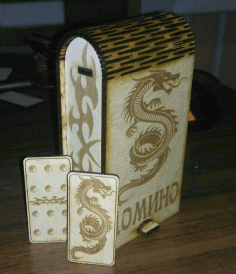 Laser Cut Wooden Puzzle Dragon Storage Box CDR File