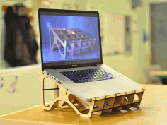 Laser Cut Wooden Puzzle Laptop Stand DXF File