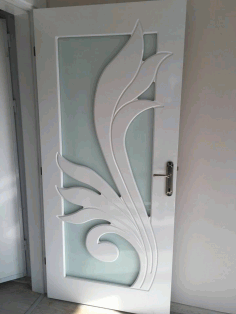 Laser Cut Wooden Room Door Design Free Vector DXF File