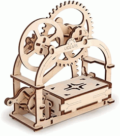 Laser Cut Wooden Rube Goldberg Ugears Mechanical Machine DXF File