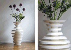 Laser Cut Wooden Vase Free Vector CDR File