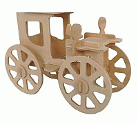 Laser Cut Wooden Victoria Horse Buggy DXF File