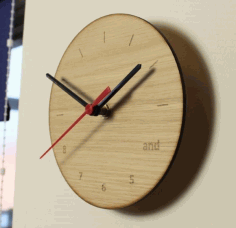 Laser Cut Wooden Wall Clock DXF File