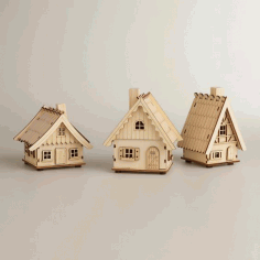 Laser Cutter Wooden Bird House CDR File