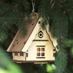 Laser Cutter Wooden Hanging House Template CDR File