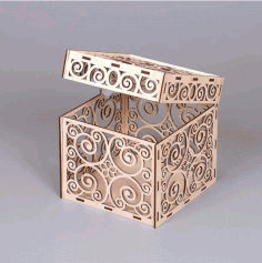 Laser Cutting Decorative Makeup Box CDR Vectors File