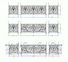 Laser Cutting Design for Balcony CDR Vectors File