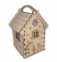 Laser Cutting Design Tea House Model CDR File