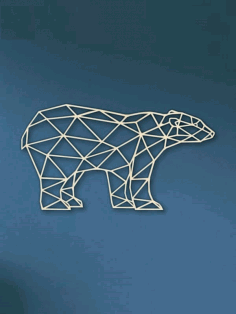 Laser Cutting Geometric Bear Free DXF File