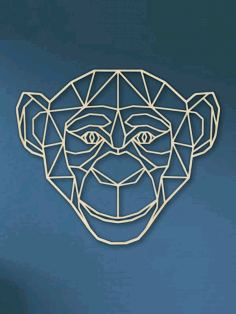 Laser Cutting Geometric Monkey Free DXF File