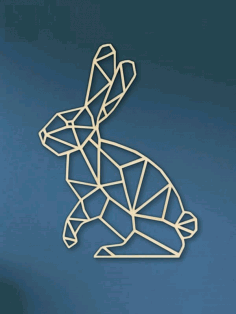 Laser Cutting Geometric Rabbit Free DXF File