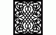Laser Cutting Room Divider Jali Pattern DXF File