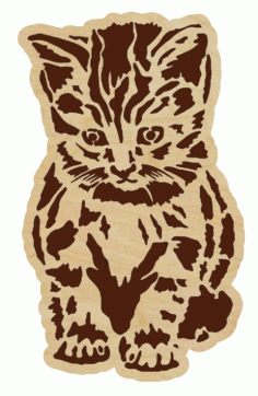 Laser Engraving Cat Design Free DXF File