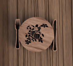 Laser Engraving Wooden Decorative Tray CDR File