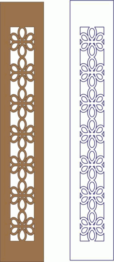 Lasercut Files Flower decorative frame pattern Separator Free DXF Vectors File