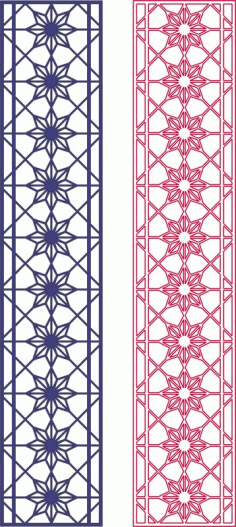 Lasercut Files Seamless Star Pattern Separator Free DXF Vectors File